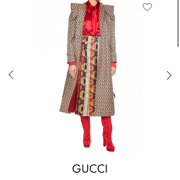 New authentic Gucci Rhombus Belted Trench Coat jacket brown 44 Large - Picture 3 of 16